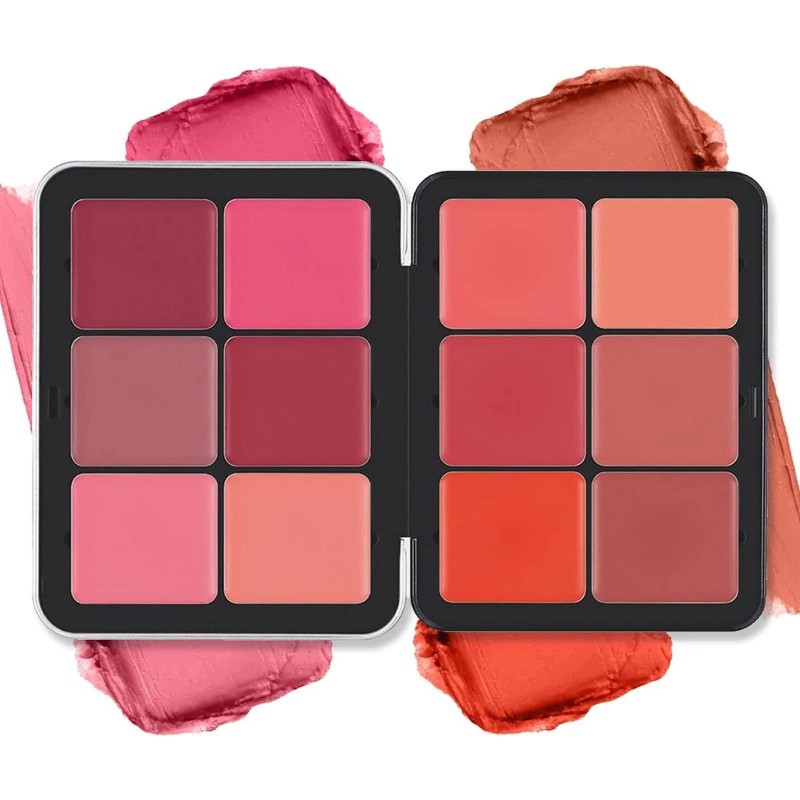 12 Colors Blush Palette,Highlighter Blush Powder Makeup,Long-Wearing,Smudge Proof,Natural-Looking,Blendable Cruelty-Free Matte Finish,Contour and Highlight Blush Palette Face Cosmetics Makeup