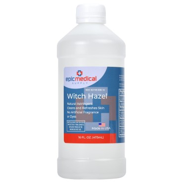 Epic Medical Supply Witch Hazel 16 oz. Natural Astringent Cleanser, No Dyes or Artificial Fragrances (1)
