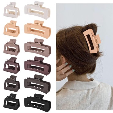 12 Pcs Rectangle Hair Clips, Hair Accessories for ...