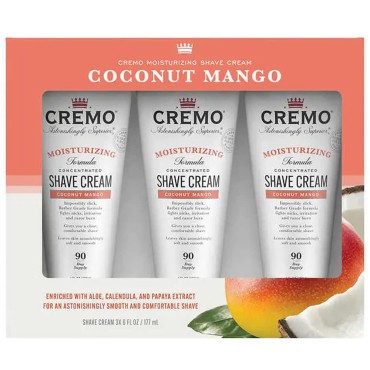 CREMO Moisturizing Coconut Mango Shave Cream, 6 fl...
