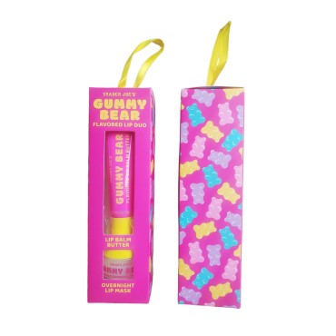 Trader Joe's Gummy Bear Flavored Lip Duo Set : Lip Balm Butter & Overnight Lip Mask- (1) Two Piece Set