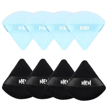 MEM Triangle Powder Puff - 8 Pcs Soft Velour Makeu...