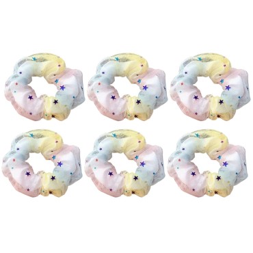 6 Pcs Rainbow Hologram Metallic Double Layer Stars...