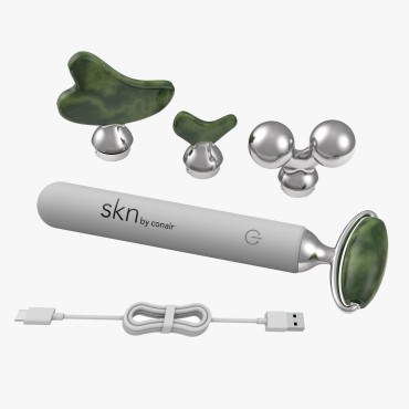 skn by conair Jade Vibrating Face Roller Kit with ...