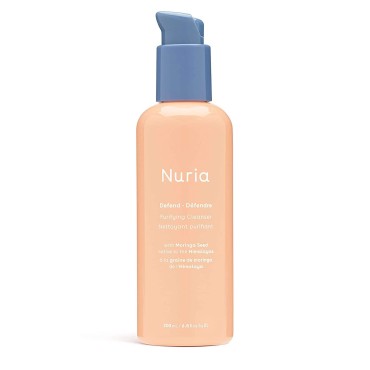 Nuria Beauty | Defend Purifying Facial Cleanser with Moringa Seed (Rich in Vitamin C), Seaberry and Green Tea Antioxidants to Remove Impurities | 200 mL | Clean Beauty, Cruelty-Free & Vegan