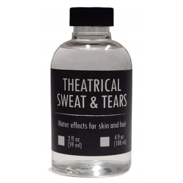 Sweat and Tears 2 oz -Theater Special FX Makeup. Create Movie Quality Fake Tears, Perspiration, Sweat, Beads of Water, Wet Hair. Extra Glossy, Thick Professional Formula. Slow Drying. Non Toxic