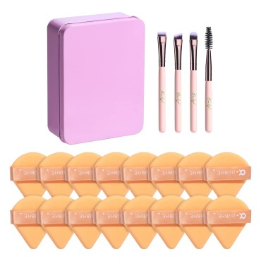 16 Pcs Powder Puff With 4 Pcs Makeup Brushes, Face...