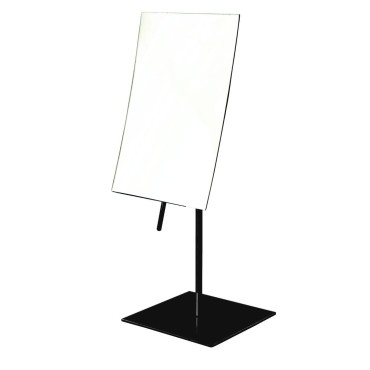 JERDON Rectangular Tabletop Makeup Mirror - Makeup Mirror with 3X Magnification with Black Finish - 5-inch by 8-inch Vanity Mirror - Model JP358BK