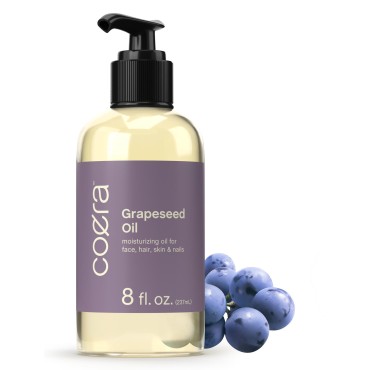 Grapeseed Oil | 8 fl oz | Moisturizing Oil for Face, Hair, Skin & Nails | Free of Parabens, SLS, & Fragrances | Coera By Horbaach