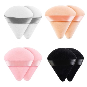 8 Pieces Triangle Powder Puff Face Soft Triangle Makeup Puff Velour Cosmetic Foundation Blender Sponge Beauty Makeup Tools