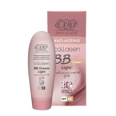 Eva Skin Clinic Collagen BB Cream Light (1.69oz / 50ml) The Most Efficient Solution For Your Complexion It Provide You With 5 Instant Effects Coverage & Absorbing Excess Oil ?? ?? ????
