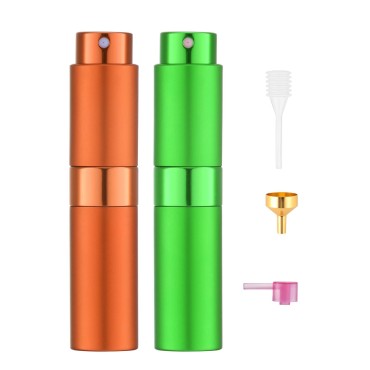 Tekson 8ml Travel Perfume Atomizer Refillable, Mini Cologne Spray Bottle Empty, Small Aftershave Portable Sprayer for Liquid Dispenser