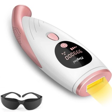 IPL Laser Hair Removal for Women and Men Without Pain at Home Use with FDA Certification Long-lasting Reduction in Hair Regrowth for Body Face Back Armpits Legs & Bikini Line