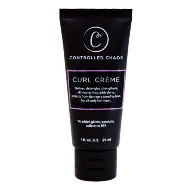 Controlled Chaos As Seen on Shark Tank 1 Oz Curl-Defining Cream with Shea Butter for Long Lasting Frizz Free Curls - Sulfate & Paraben Free Coconut Curling Cream for Thick Curly Hair, Made in USA
