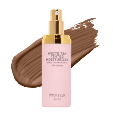 Winky Lux White Tea Tinted Moisturizer SPF 30 Sunscreen, Tinted Moisturizer for Face with SPF, Makeup SPF 30 Face Moisturizer with Vitamin E, Deep