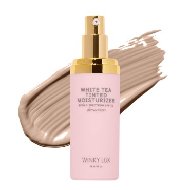 Winky Lux White Tea Tinted Moisturizer SPF 30 Sunscreen for Face with SPF, Makeup Face Moisturizer with Vitamin E, Light