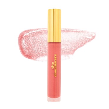 Winky Lux Charmsters Glossy Bossy, Lip Gloss with Vitamin E, Pink Lip Tint with Subtle Shimmer, Persistent Poppy