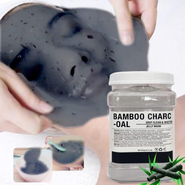 Jelly Mask Powder for Face Mask Skin Care, Natural Gel Facial Masks, Professional Peel Off hydrojelly Mask, Moisturizing, Brightening & Hydrating for Wrinkles & Acne 23 Fl Oz (Bamboo Charcoal)