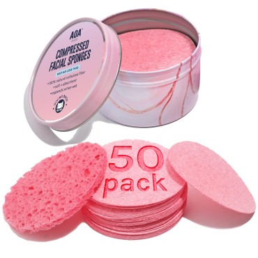 AOA Studio 50-Count Compressed Facial Sponges 100%...