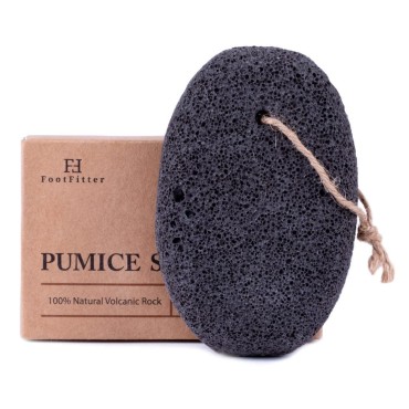 FootFitter Natural Volcanic Pumice Stone - Exfoliating Foot Repair Pumice Stone, Removes Calluses, Dry Skin & Restores Feet