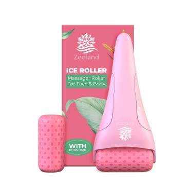 Ice Roller For Face [2-Rollers], Facial Ice Roller for self Skin Care of all Types, Cold Face Ice Roller Facial Massager for Eye Puffiness relief, Wrinkles, Migraine & TMJ Relief Massager