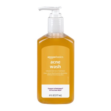 Amazon Basics Salicylic Acid Acne Wash, Unscented,...
