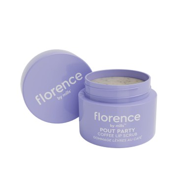 Florence by Mills Pout Party Coffee Lip Scrub | Exfoliating Sugar and Coffee | Soft + Smooth Lips | Vegan & Cruelty-Free