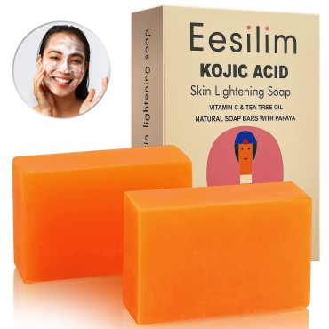 Kojic Acid Soap, Dark Spot Corrector, Dark Spot Remover For Soap Bars with Retinol, Collagen, Hyaluronic Acid, Exfoliating & Nourishing
