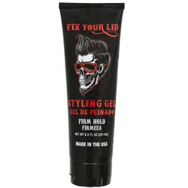 Fix Your Lid Styling Hair Gel with Strong Hold & Natural Shine 8.5 Fl Oz Nourishing Styling Cream Smooths All Hair Types - Non-Flaking Formula
