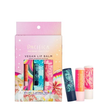 Pacifica Beauty, Vegan Lip Balm Trio, Coconut, Isl...