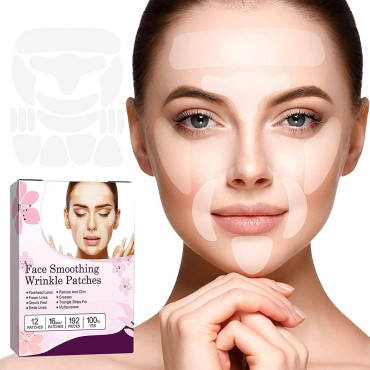 KOMEDO Face and Forehead Wrinkle Patches, Anti Wrinkle Patches 192 Pcs, Frown and Smile Lines, Face & Forehead Wrinkle Patches for Women & Men, Overnight Facial Patches Easy Use