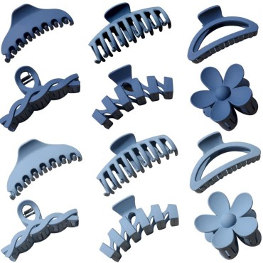 12 Pcs Claw Clips, Multi-Shapes Hair Clips for Wom...