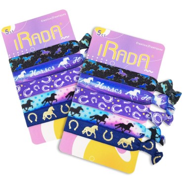 10pcs Elastic Hair Ties for Girls Women Cute Ribbo...