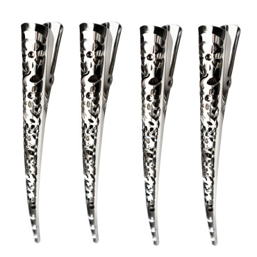 4 Pack Strong Hollow Bite force Alligator Metal Hair Clips 5.3