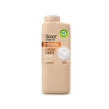 Dicora Urban Fit Almonds and Walnuts Body Milk Nourishing Cream Vitamin B | Body Lotion for Dry Skin | Sensitive Skin Lotion | Moisturizing Cream for Dry Skin (1 Pack - 400 ml) 13.5 FL OZ