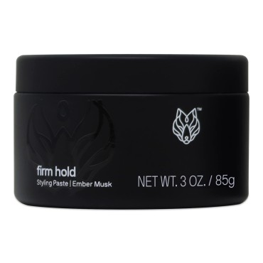 Black Wolf Hair Styling Paste for Men, Firm Hold - Matte Finish, Water Based Hair Styling Product for All Hair Styles & Types - Barber Grade Non-Greasy & Long-Lasting Wax - Add Texture & Volume 3 oz