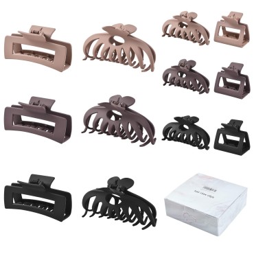12 Pack Hair Claw Clips include 4.1 inch Large Cli...