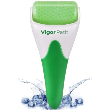 VIGOR PATH Ice Roller for Face, Eyes & Skin Care - Womens Gifts for Relaxation, Pain Relief & Anti-Aging - Face Roller Massager for Puffiness, Wrinkles & Migraine (Green)