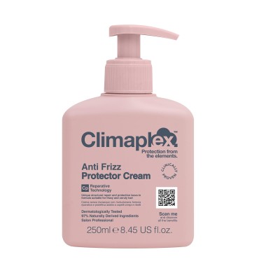 Climaplex Anti Frizz Protector Cream - Shields from Heat and UV Damage - Promotes Healthy Scalp - Soothes and Improves Shine - Leaves Hair Silky Smooth - Vegan Friendly and Cruelty Free - 8.45 oz