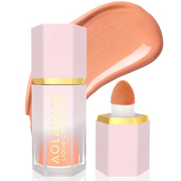 AOLAILIYA Liquid Blush Makeup,Soft Cream Blush for Cheeks, High-pigmented, Long-Wearing, Waterproof, Natural Glossy, Skin Tint Blush Stick Face Makeup for Women and Girls(float on)