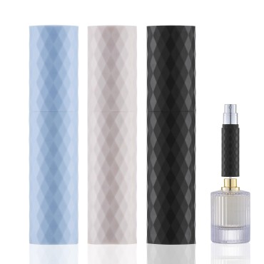 Lusiyi Refillable Perfume Atomizer For Travel, 5ML Cologne Spray Bottle (3 PCS), Portable Pocket Perfume Sprayer (Black, White, Blue)