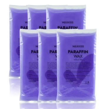 Natural Paraffin Wax Refill for Paraffin Baths, 6 pack Paraffin Blocks of Lavender scent,Moisturizing for Hand and Feet.Low Melt Paraffin Wax for Relieve Arthitis Pain and Deep Hydration