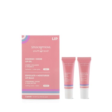 2 Tubes: Nourish + Shine Lip Oil Cherry, Collagen ...