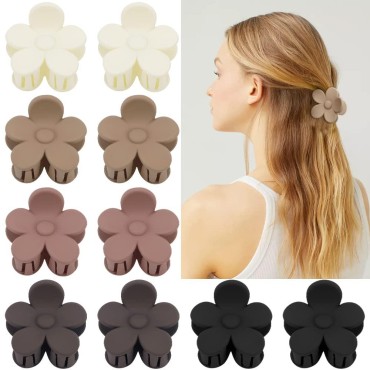 Hairpin Women Hairpin 10 pcs Small Flower Claw Clips, Suitable for Thin and Thin Hair 1.6'' inch Flat Hairpin Hairpin French Hairpin, Suitable for various types of Hair