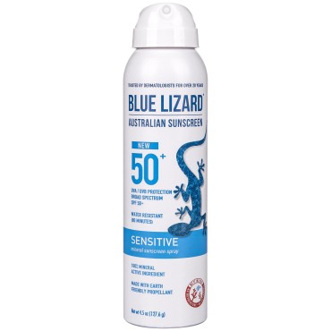 Blue Lizard, Sensitive Mineral Sunscreen Spray SPF...