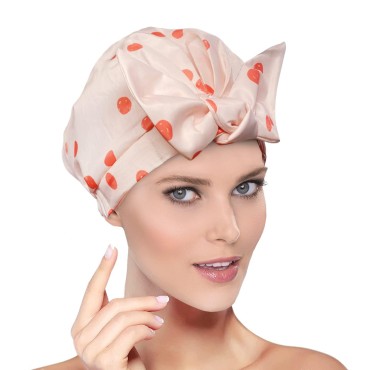 Luxury Shower Caps for Women Reusable Waterproof, Upgraded Satin Material, Shower Cap for Long Hair, Waterproof EVA Coating, with Adjustable Elastic Band, Large Size for Long Short Curly Hair