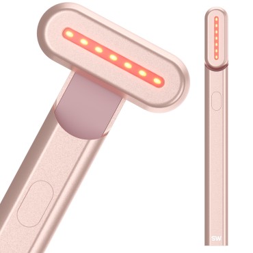 Solawave 4-in-1 Radiant Renewal Wand, Face Skincare Wand with Facial Massager, Facial Wand (Rose Gold)