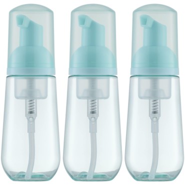 Tekson Soap Foam Bottle, Empty Travel Foaming Lash Shampoo for Cleanser, Dispenser (60ml, 2 fl oz)
