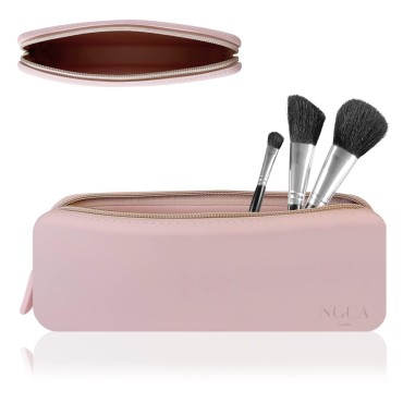 NGCA Creates, makeup brush holder for makeup brushes, washable silicone, make up bag,makeup bag small, makeup brush bag