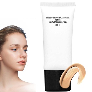 LZYLLS Skin Tone Adjusting CC Cream,Colour Correcting Pre-makeup Primer,All-In-One Cosmetics CC Cream,Self Adjusting for Mature Skin Foundation Moisturizing Skin Concealer Skin Tone(Nature)
